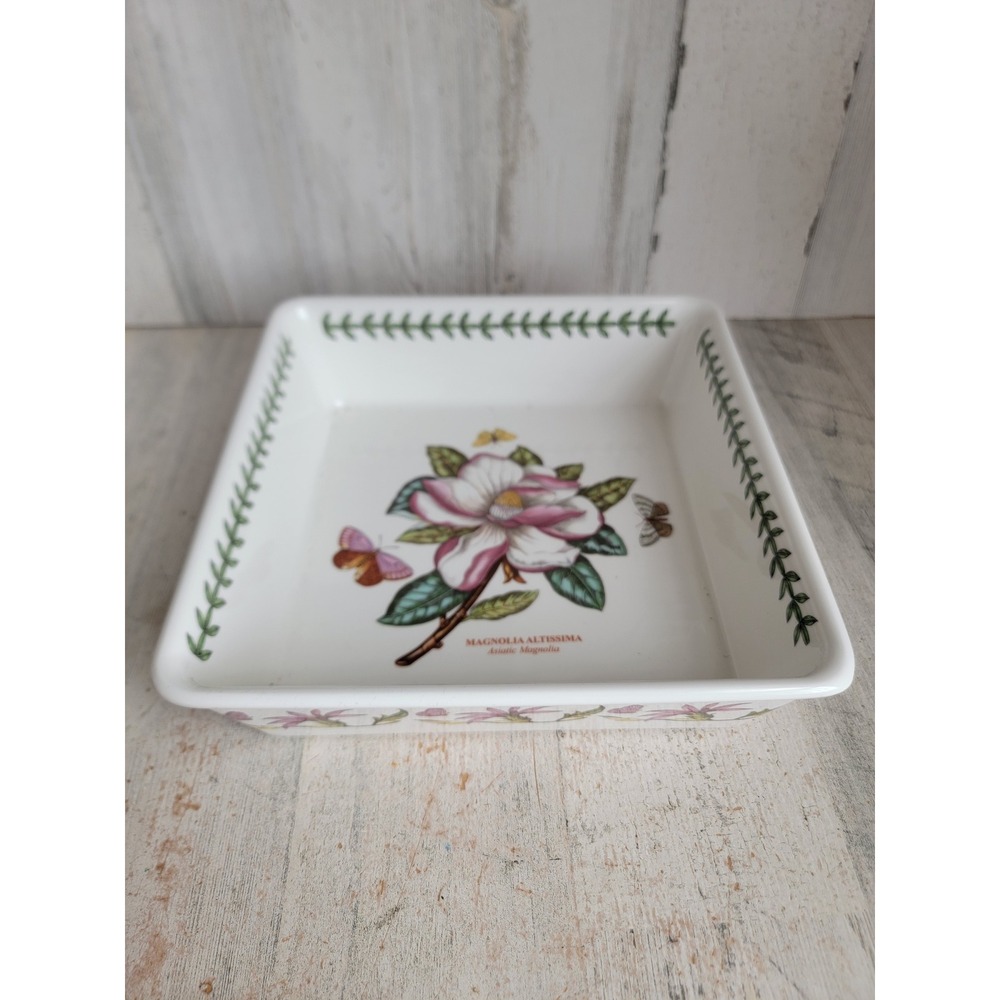 Botanical garden magnolia altissima baking rectangle portmeirion kitchen flower